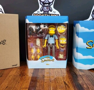 SEALED - The Simpsons Ultimates Wave 1 - Moe Szyslak & Panda - MIB Figure Super7
