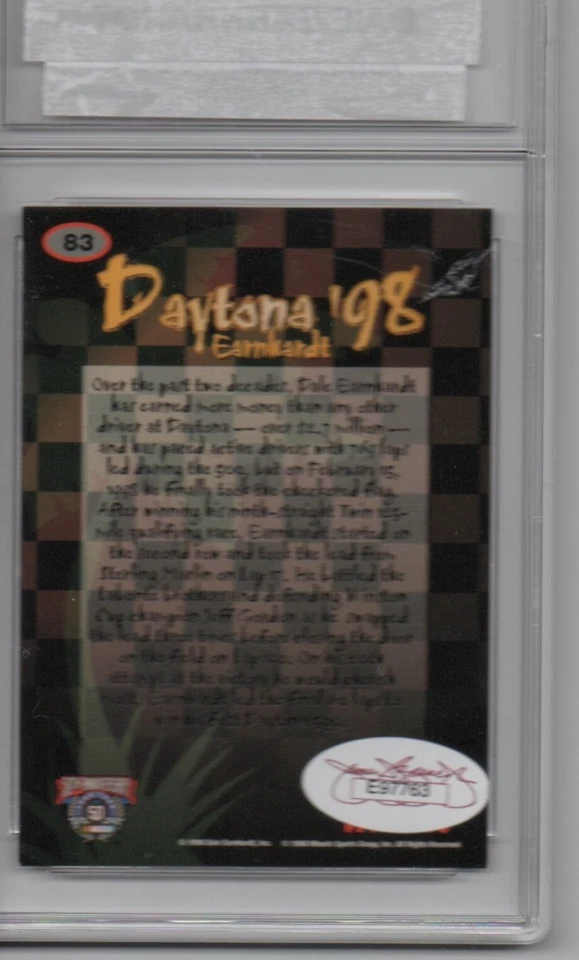 1993 WHEELS DALE EARNHARDT AUTOGRAPHED DAYTONA 98 CARD#83 JSA/COA AUTHENTIC AUTO - Image 3 of 4