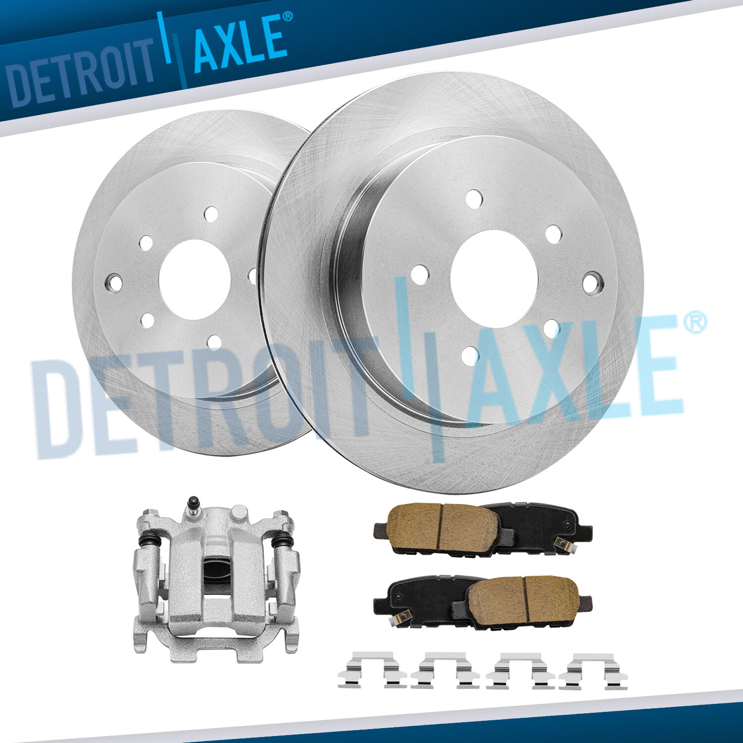 Rear Disc Rotors Right Caliper Brake Pads for M37 M56 Q50 Q70 QX60