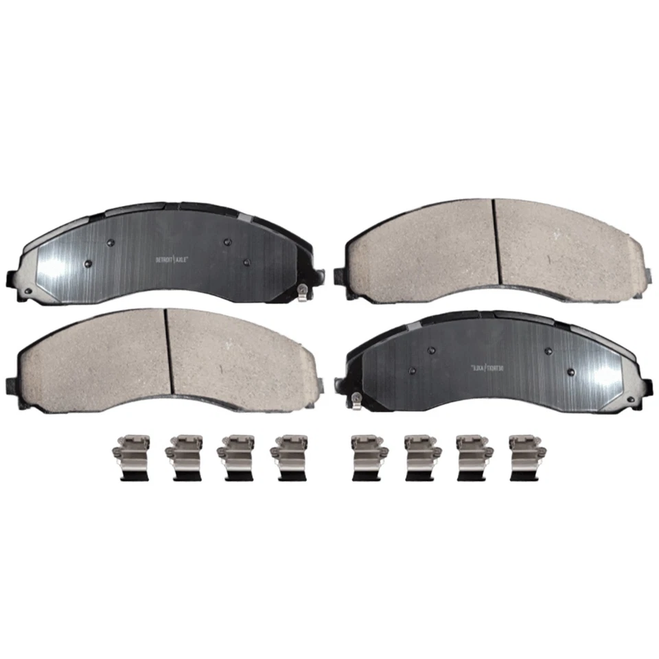 Par de almohadillas cerámicas delanteras con herrajes para Ford F-450 F-550 Super Duty 2017-2021 Foto 3 de 4