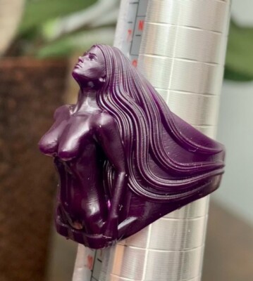 Beautiful Woman wax pattern ring for lost wax casting jewelry castable wax resin