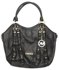 Michael Kors X2410  Womens Black Pebbled Leather Handbag