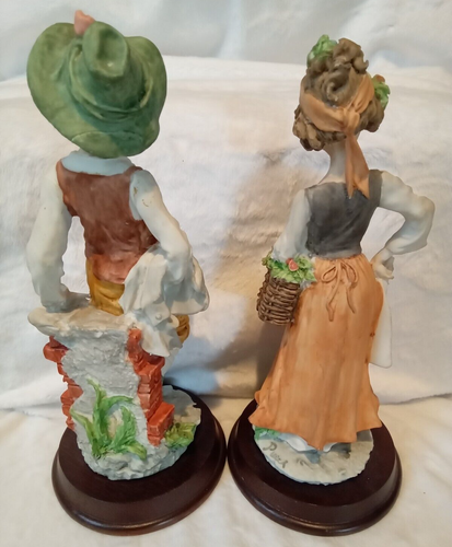 Coppia di figurine vintage Giuseppe Armani Country. Capodimonte in porcellana. - Foto 2 di 5