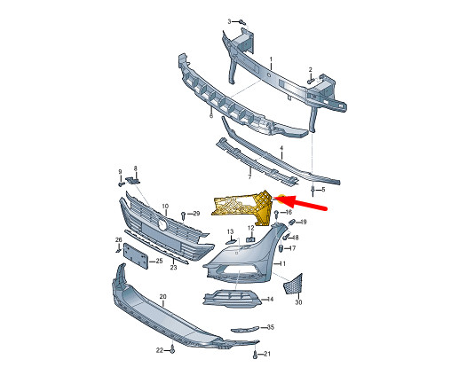 NEW VOLKSWAGEN ARTEON 3H7 FRONT LEFT BUMPER BRACKET 3G8807177F | eBay
