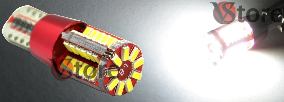4 LED T10 Red Style LED 57 SMD NO Errore BIANCO Canbus Lampade Luci Posizione  - Immagine 4 di 4