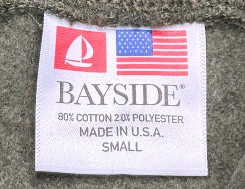 Bayside Helmets To Hardhats Made In USA Men's Green Hoodie Size Small - Picture 5 of 11