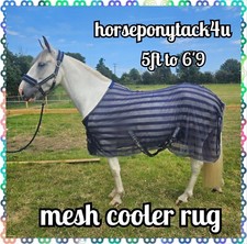 Anti Sweat mesh Drying cooler Rug navy stable travel bathing or after exercise
