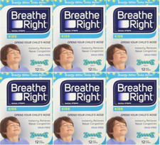 72 BREATHE RIGHT Nasal Strips for Kids Children Child Size Nose Band Breath Rite