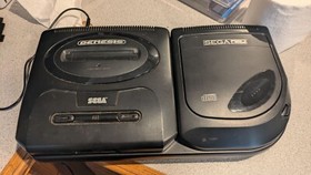 Sega CD Model 2 System Console w/ Box & Genesis Model 2 16-Bit Genesis Tested