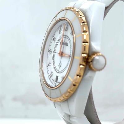Chanel J12 Quartz 38mm White Ceramic Diamond Dial Unisex  display picture 3