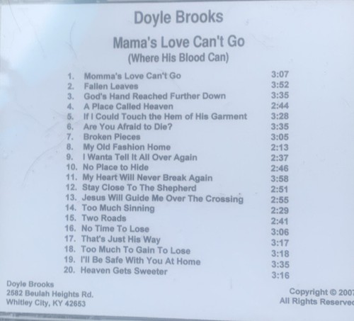 Doyle Brooks CD-Mama’s Love Can’t Go Where His Blood Can - Picture 2 of 3