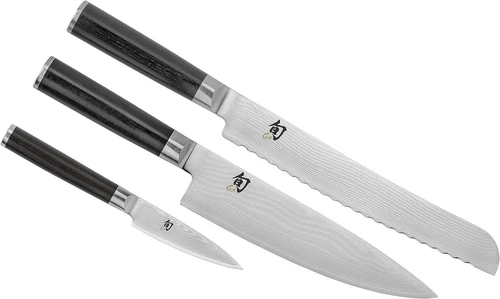 Shun Classic 3 piece Starter Knife Set, Chef, Bread, Paring, DMS0367, NIB