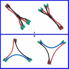 T-plug Deans 1 Female to 2 Male MPX Series Parallel Harness Wire RC LiPo Battery