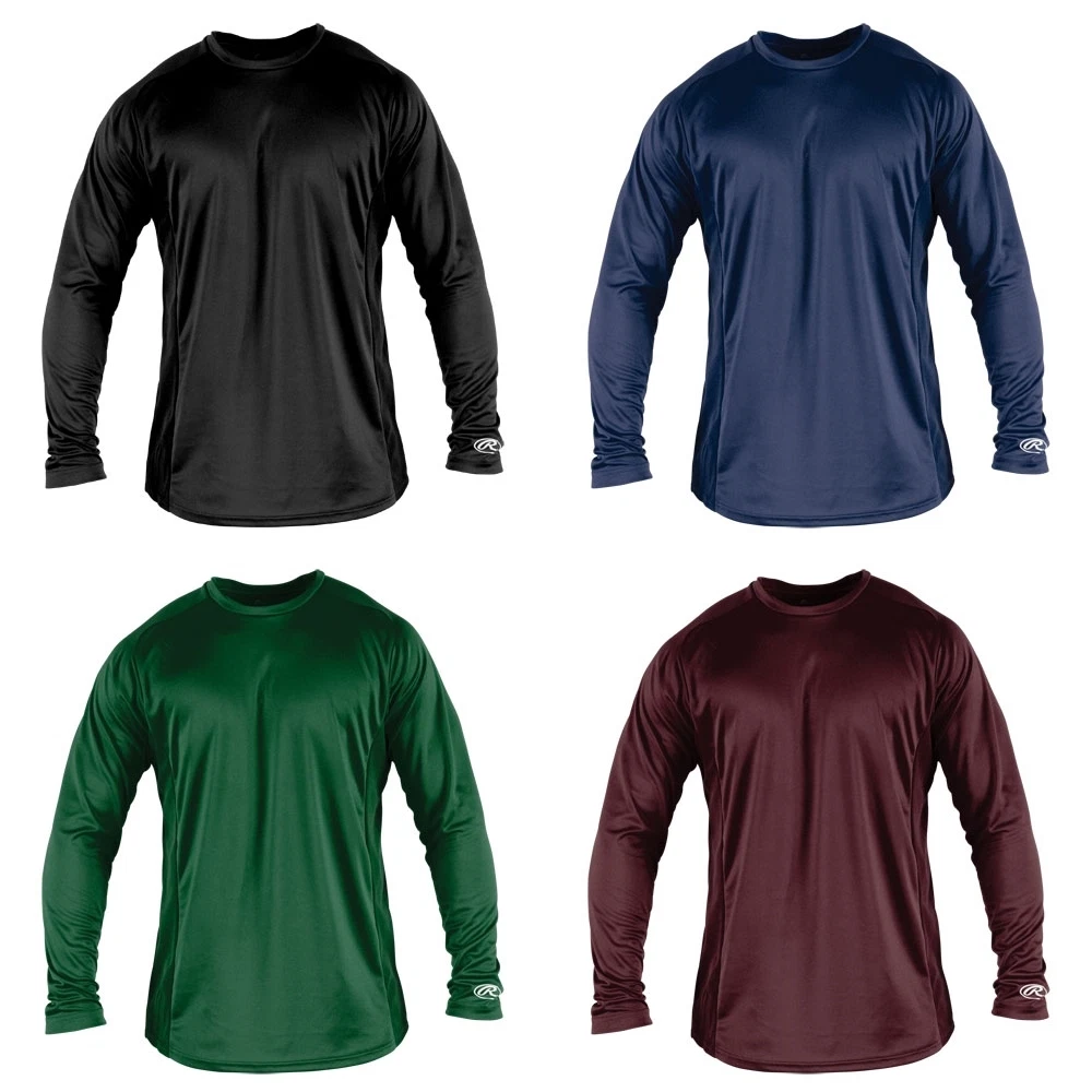 Rawling Baseball Softball Men s Long Sleeve Undershirts LSBASE NEW