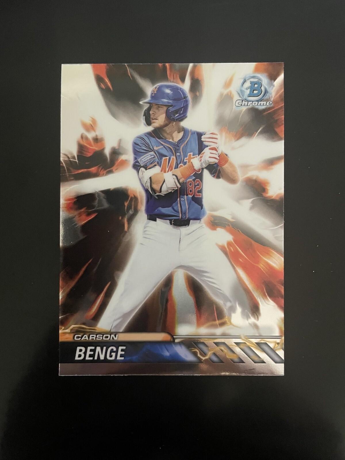 2024 Bowman Draft Carson Benge Plasma Power Chrome Rookie #PP-8 Mets
