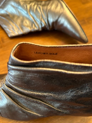 Women's Ankle Boots Corso Como 7 Silver Made in Brazil Pointed Toe Leather Sole - Picture 6 of 7