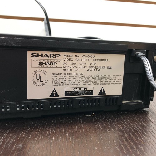 Vintage SHARP VC-683U VCR ONLY - No Remote - Picture 9 of 9