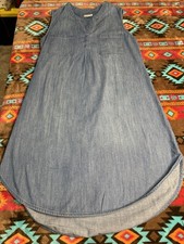 Women's Blue Denim Dress Merona Size Medium