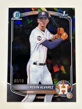 2025 Bowman Chrome Sapphire 1st Bowman Prospects Black 1/10 Kevin Alvarez