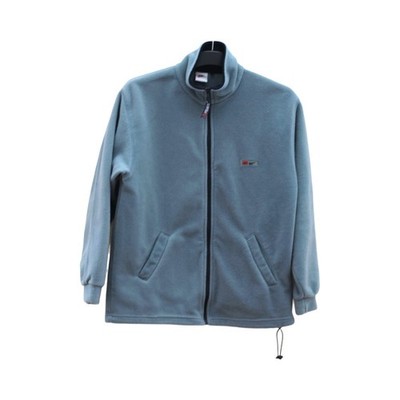 Nike Fleece Jacke Grau-Blau Gr. S Polartec Pullover Zipper Logo Herren
