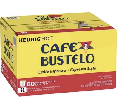 KEURIG Cafe Bustelo Expresso Style Dark Roast  K-Cup Coffee Pods, 80 CT DEAL!!