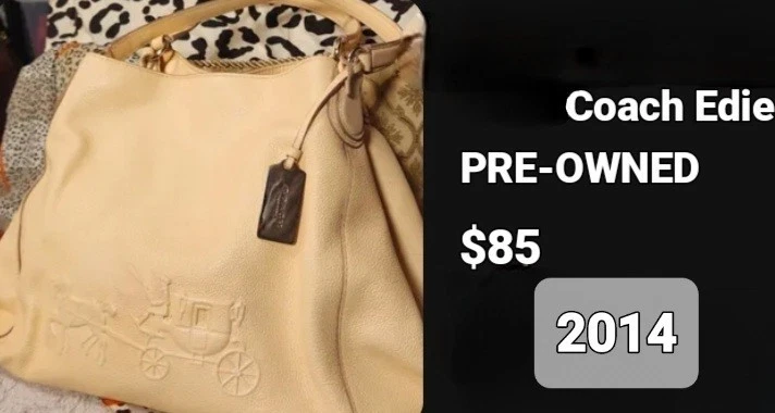 2014 COACH EDIE EMBOSSED CARRIAGE - Image 2 of 4