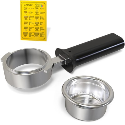 OEM Gaggia Bottomless Portafilter 58mm - Authentic Italian Portafilter with 3...