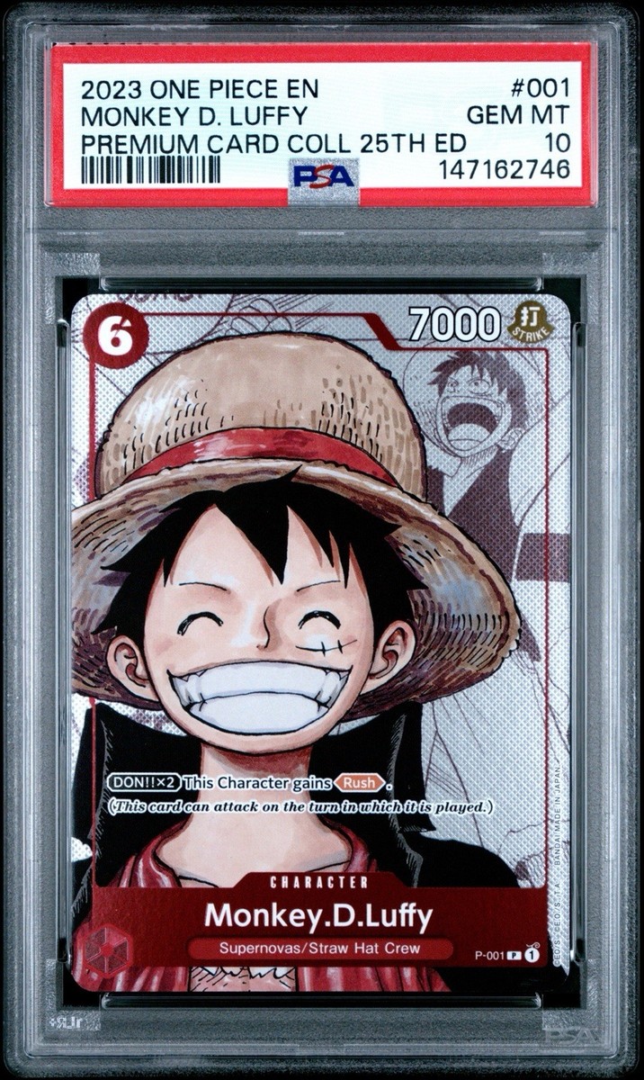 2023 ONE PIECE PREMIUM CARD 25TH EDITION #001 MONKEY D. LUFFY PSA