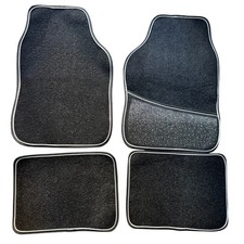 Black Rhinestone Car Floor Mats 4pc Set Bling Crystal Universal Fit