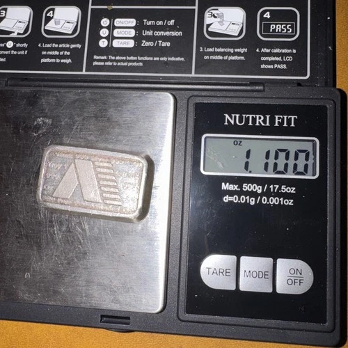 VINTAGE 1 OZ  .999 FINE SILVER BAR A- MARK,  1981 ONE OUNCE BULLION