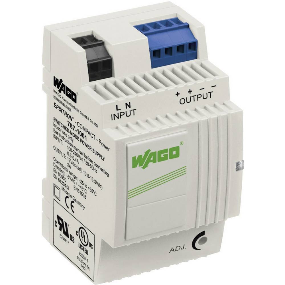 Alimentation rail DIN WAGO EPSITRON® de 24W, l'excellence de la technologie allemande pour tableau