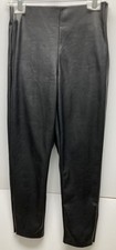 Old Navy Pleather Pants Size 10 Black Extra High Rise Skinny Faux Leather