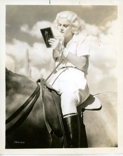 Jean Harlow on Horse Original Look Publicity Photo 8x10" 13A84