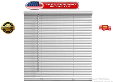 Mainstays 1" Cordless Vinyl Room Darkening Blinds, White, 31"W x 72"L