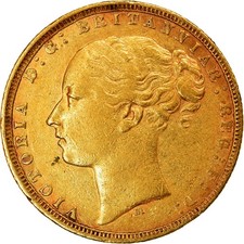 [#891068] Münze, Australien, Victoria, Sovereign, 1875, Melbourne, vz(50-53), Gold