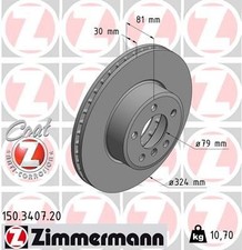 ZIMMERMANN Bremsscheibe 150.3407.20 f�r BMW