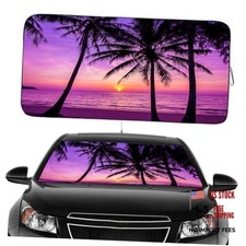 Large Sunset Purple Windshield Sun Shade for Car Front Window