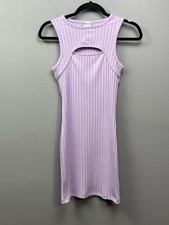 Altar'd State Dress Womens Small Ribbed Sleeveless Cutout Bodycon Mini Made USA