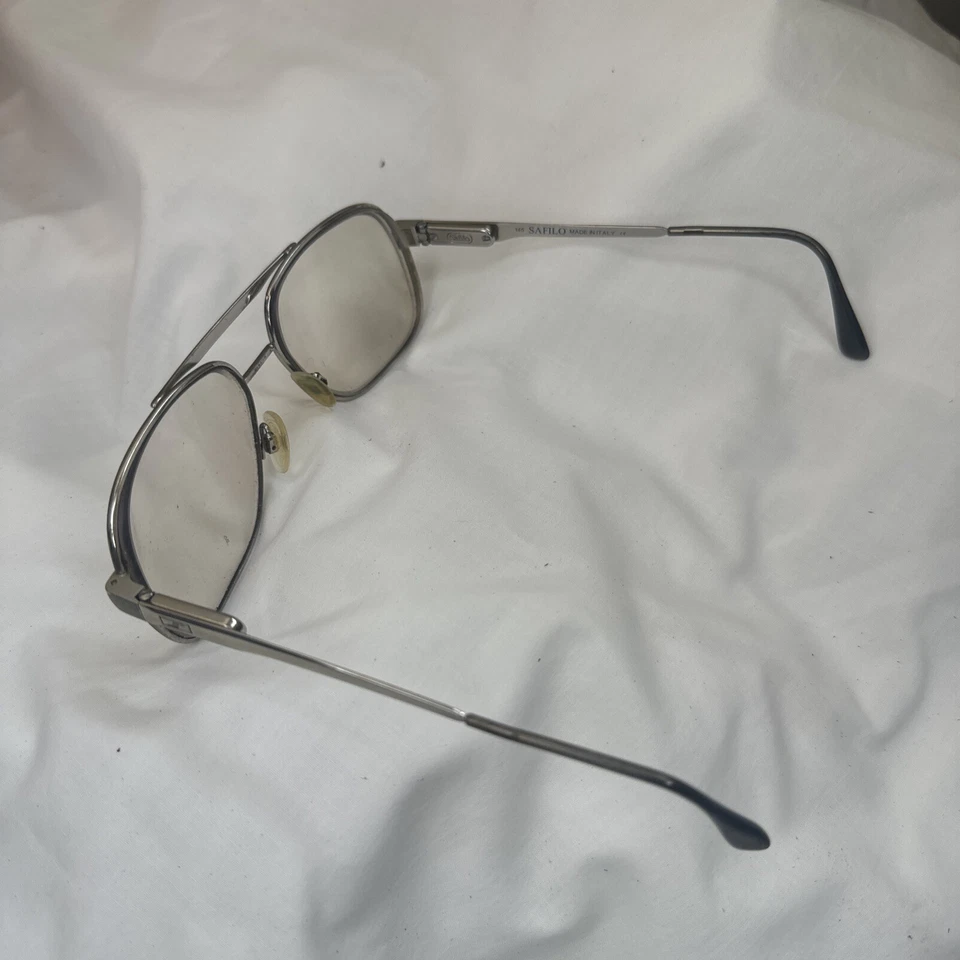 Safilo Elasta Eyeglasses Frame 3022/P 292 Men's Gray Metal Aviator 58-16-145 - Image 4 of 4