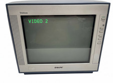 Sony Trinitron KV-13FM14 13" CRT Color TV Retro Gaming Blue Flat Screen 2000