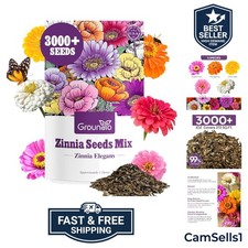 Zinnia Seeds Mix, 1 Oz, Over 3,000 Flowers Seeds, 5 Varieties Pink, Yellow, O... 197.44 per gallon