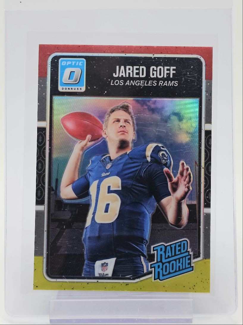 JARED GOFF 2016 DONRUSS OPTIC RATED ROOKIE RED YELLOW RAMS RC Q4416