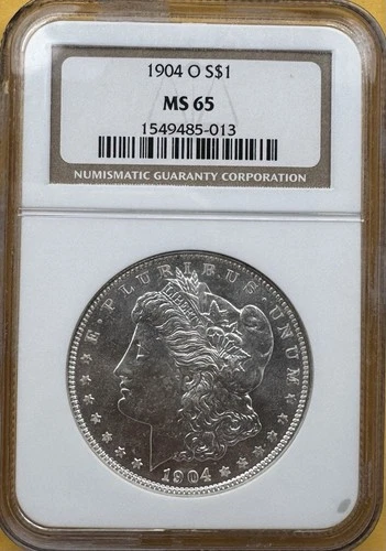 1904 O Morgan Silver Dollar, PCGS MS65