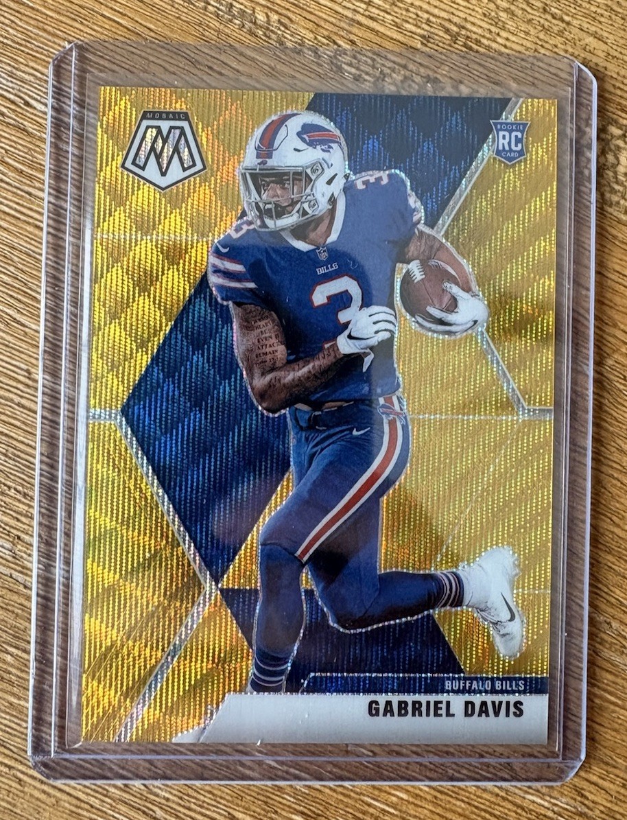 Panini 2020 Mosaic Gabriel Davis #239 Gold Wave Mosaic Rookie Buffalo Bills /17