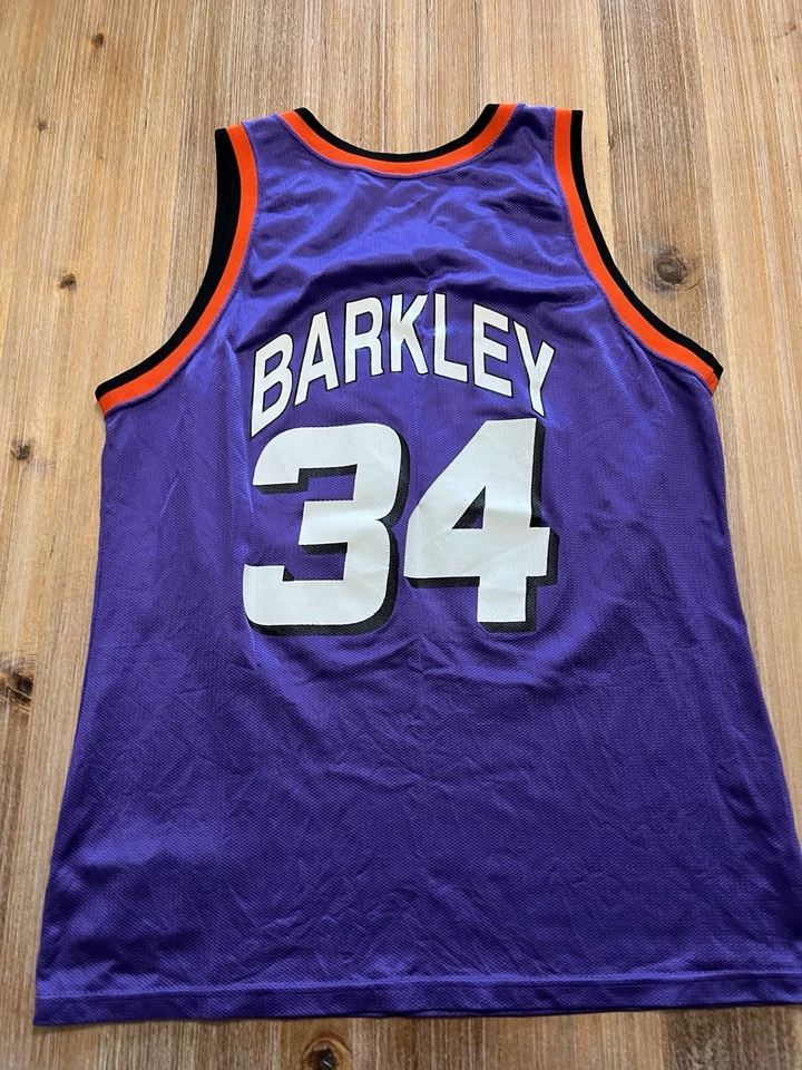 Vtg Phoenix Suns Basketball Jersey Mens Size 44 Champion #34 Charles Barkley NBA - Image 3 of 3