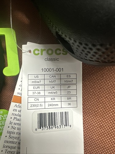 ⚡️Zuecos clásicos Crocs para adultos (M5/W7) - negros - Imagen 3 de 3
