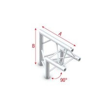 Milos Pro-30 Triangle G Truss – Ecke 3-Punkt Traverse 0,5m Veranstaltung Licht