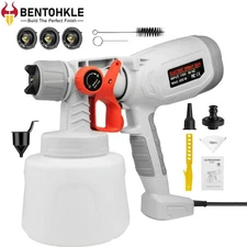 Paint Sprayer 650W HVLP Electric Spray Gun with 3 Nozzles and 3 Patterns, 1400ML