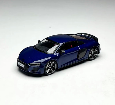 EY Masdi 1:64 Dark Blue 2022 R8 V10 Coupe Sports Model Diecast Display Car 
