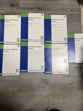 Epson Enhanced Matte Paper 8.5" x 11" 50 Sheets True Finish Lot Of 7